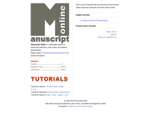 Tablet Screenshot of manuscriptonline.com